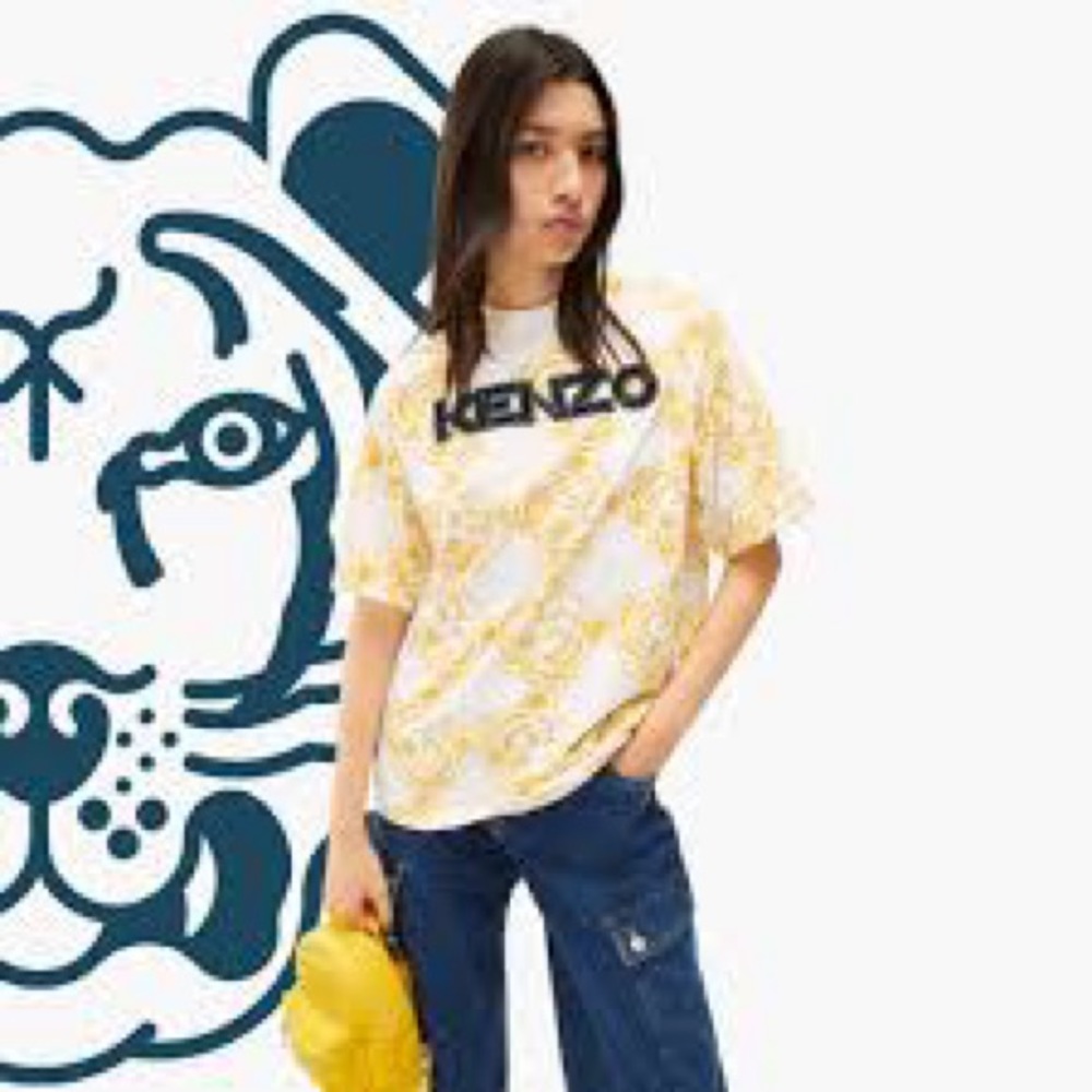 KENZO CNY ALL OVER TIGER LOGO CREW Tshirt